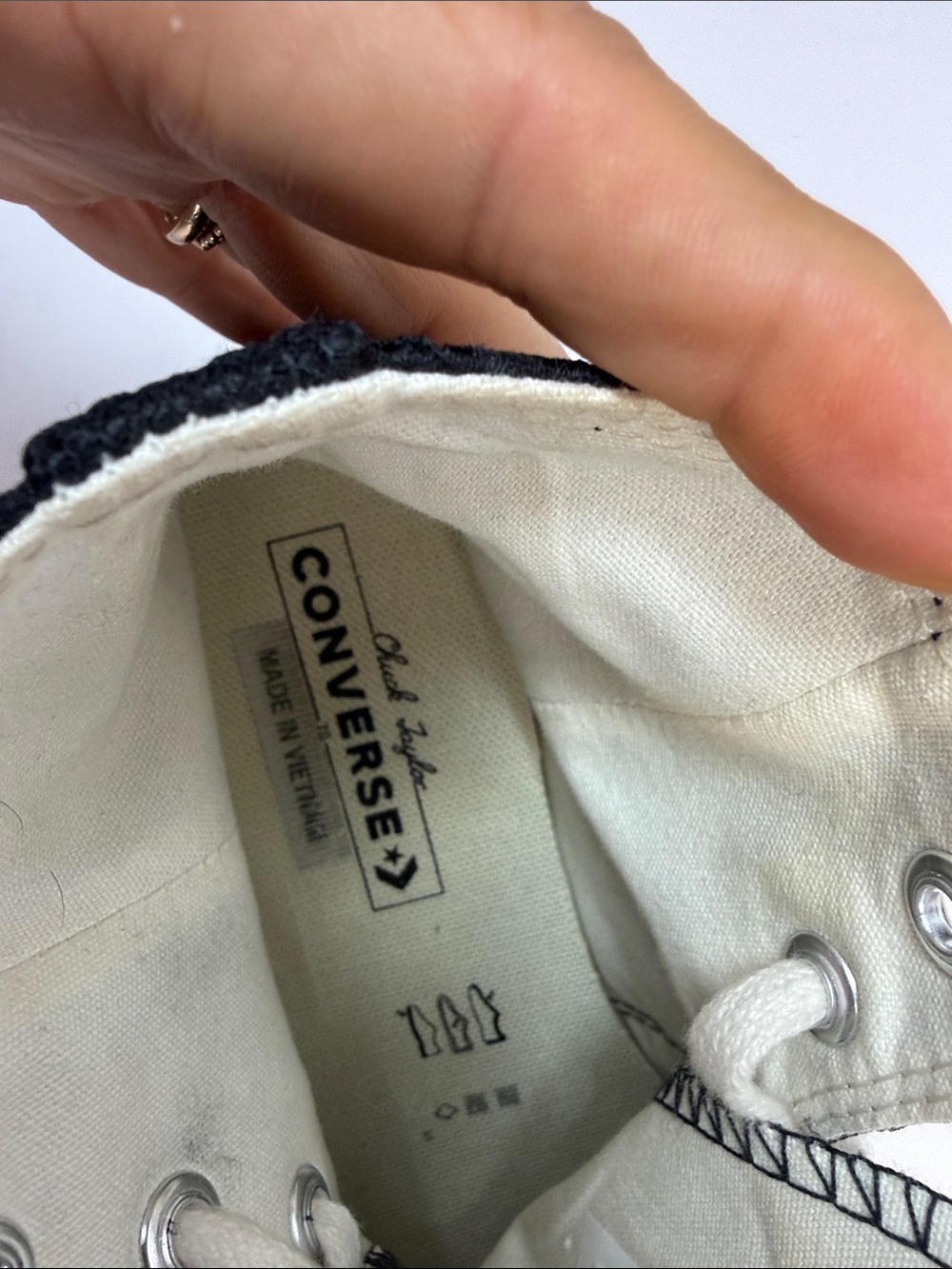 Converse Chuck 70 Lace Overlay High Top Sneakers Black 7.5 - Picture 7 of 8
